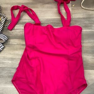 Pink knot one piece
